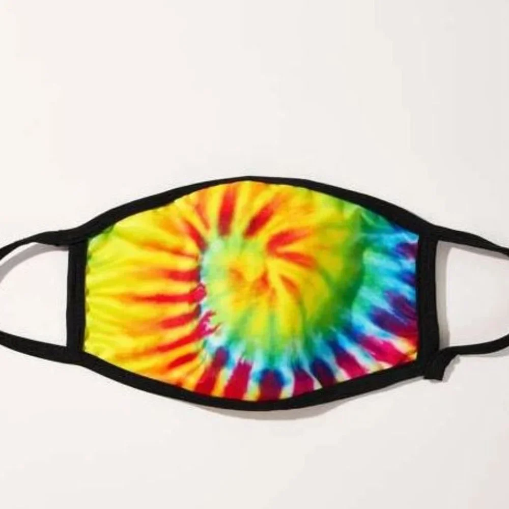 New Rainbow Tie Dye Face Mask, Ships in 1-2 Business Days